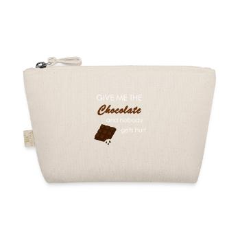 Donnez-moi le chocolat - cadeau énonciation drôle - Trousse biologique - nature - Devant