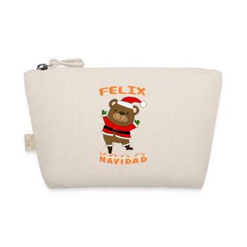 Felix Navidad Weihnachtsbär - Christmas Bear - Bio-Täschchen - Natur - Vorne