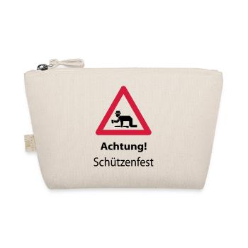 Achtung: Schützenfest - Bio-Täschchen - Natur - Vorne
