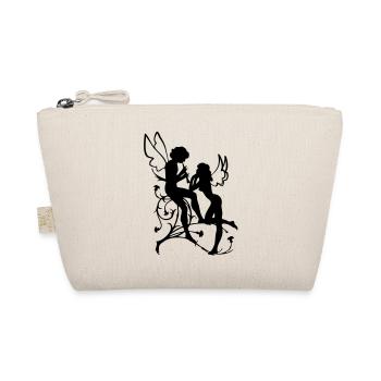 Angel, fairy, elf, magic, silhouette vector - Organic Pouch - nature - Front
