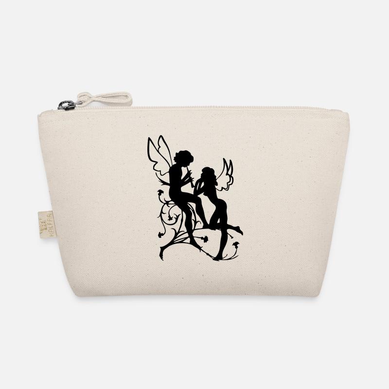 Angel, fairy, elf, magic, silhouette vector Organic Pouch