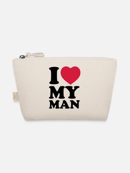 I love my man - Bio-Täschchen - Natur