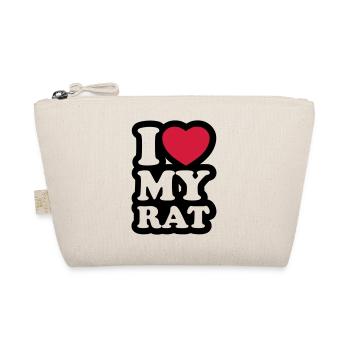 I love my rat - J'aime mon rat - Trousse biologique - nature - Devant