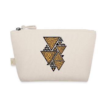 Dreiecks-Muster (Tiger / Leopard) - Bio-Täschchen - Natur - Vorne