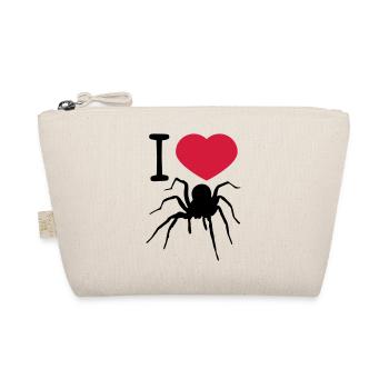 coeur amour j'aime araignée oiseau araignée design clipart - Trousse biologique - nature - Devant