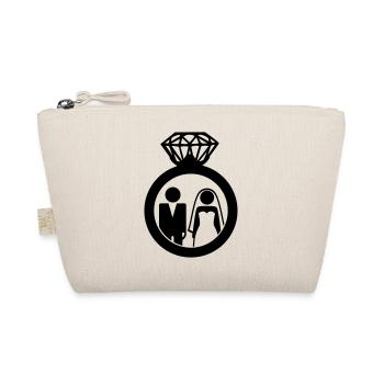 Just Married wedding couple ring - Hochzeitspaar - Trousse biologique - nature - Devant