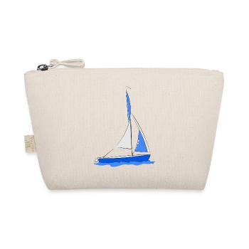 Sailboat in the water Blue - Organic Pouch - nature - Front