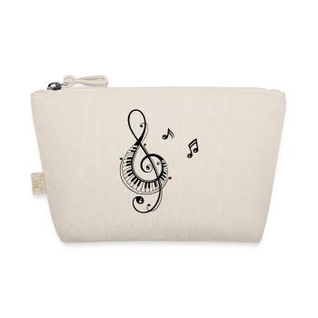 Notenschlüssel, Musik - Bio-Täschchen - Natur - Vorne