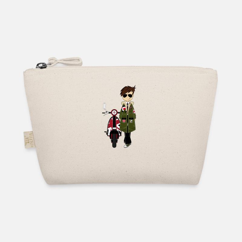 Mod Boy & Retro Scooter Organic Pouch