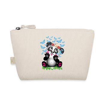 31 Baby Panda Schmetterlinge Rosen - Bio-Täschchen - Natur - Vorne