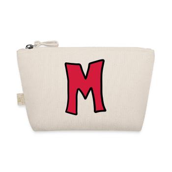 Letter M comic cartoon - Organic Pouch - nature - Front
