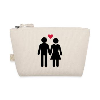 Love, Couple, Valentine's Day, Liebe Paar - Organic Pouch - nature - Front