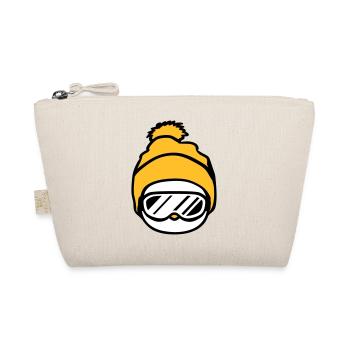 kueken kopf gesicht schnee winter vogel spass renn - Organic Pouch - nature - Front