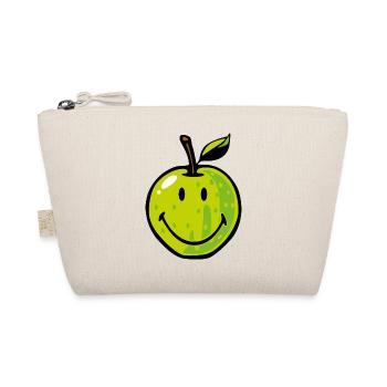 Smiley Green Apple - Organic Pouch - nature - Front