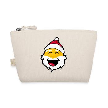 Smiley Santa Claus Laughing - Organic Pouch - nature - Front