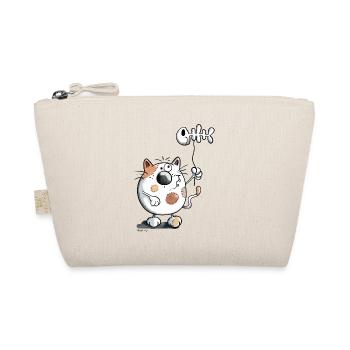 Cat with a fish balloon - Organic Pouch - nature - Front
