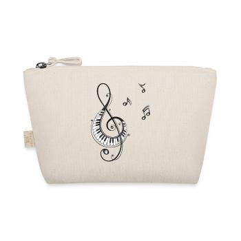 Clef with piano and music notes, i love music. - Organic Pouch - nature - Front