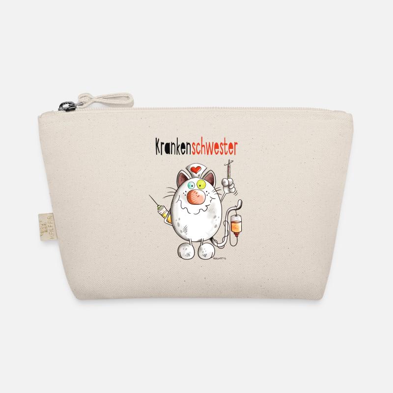 Happy Krankenschwester Katze - Comic Bio-Täschchen