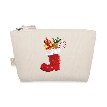 Santa Claus boot with sweets and gift. - Organic Pouch - nature - Front