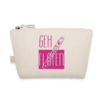 Geh Flöten - Flöte - Blockflöte - Geschenk - Musik - Bio-Täschchen - Natur - Vorne