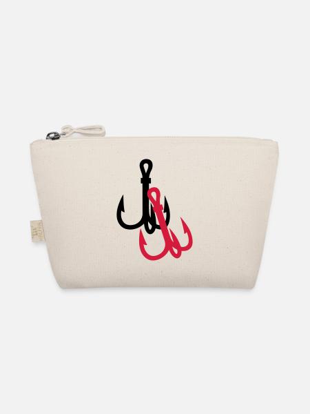 fishing hooks - Bio-Täschchen - Natur - Vorne