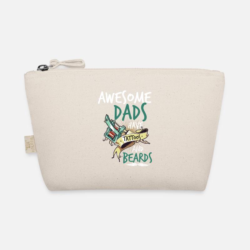 AWESOME DADS HAVE TATTOOS AND BEARDS Organic Pouch
