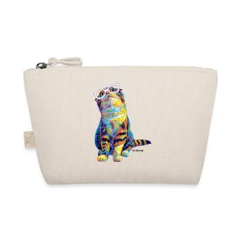 PD Moreno Dreamy Cat With Glasses - Organic Pouch - nature - Front