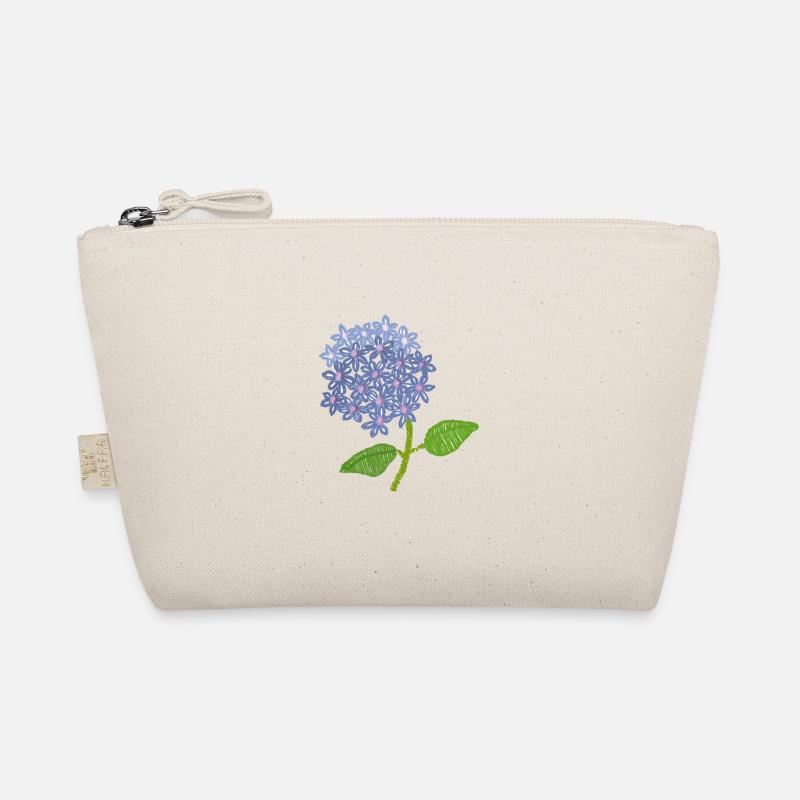 gestickte Hortensie Bio-Täschchen