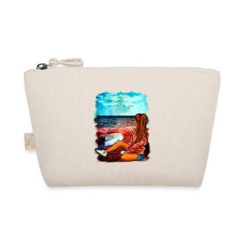 Strand Meer Mädchen Illustration | Yolo- Artwork - Bio-Täschchen - Natur - Vorne