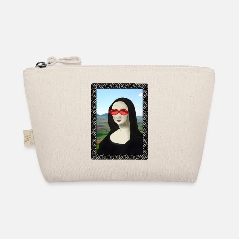 Mona Lisa mit Sonnenbrille - Bio-Täschchen - Natur