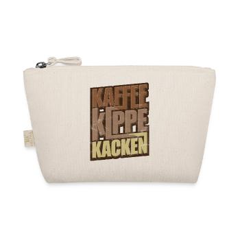 Kaffee Kippe Kacken Lustiges Sprüche Geschenk - Bio-Täschchen - Natur - Vorne