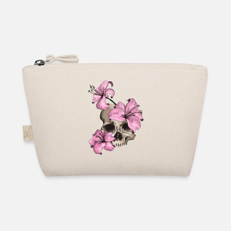 Skull with lilies Organic Pouch