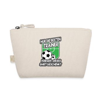 Nur die besten Trainer Shirt Fußball Geschenk - Bio-Täschchen - Natur - Vorne