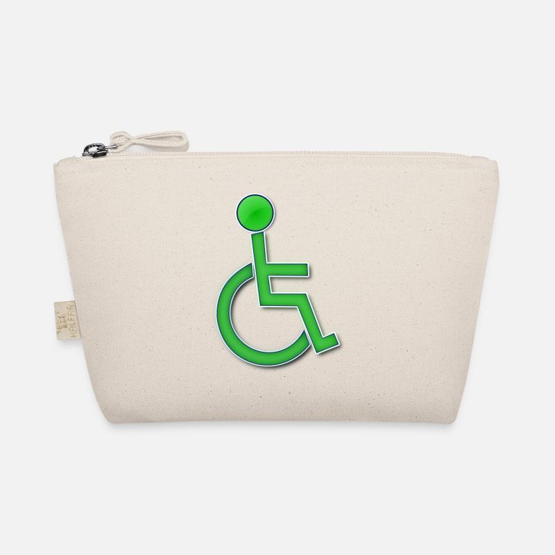 Grünes Rollstuhl-Symbol # - Bio-Täschchen - Natur