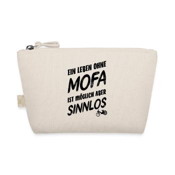 Leben ohne Mofa sinnlos Moped Zweirad Geschenkidee - Bio-Täschchen - Natur - Vorne