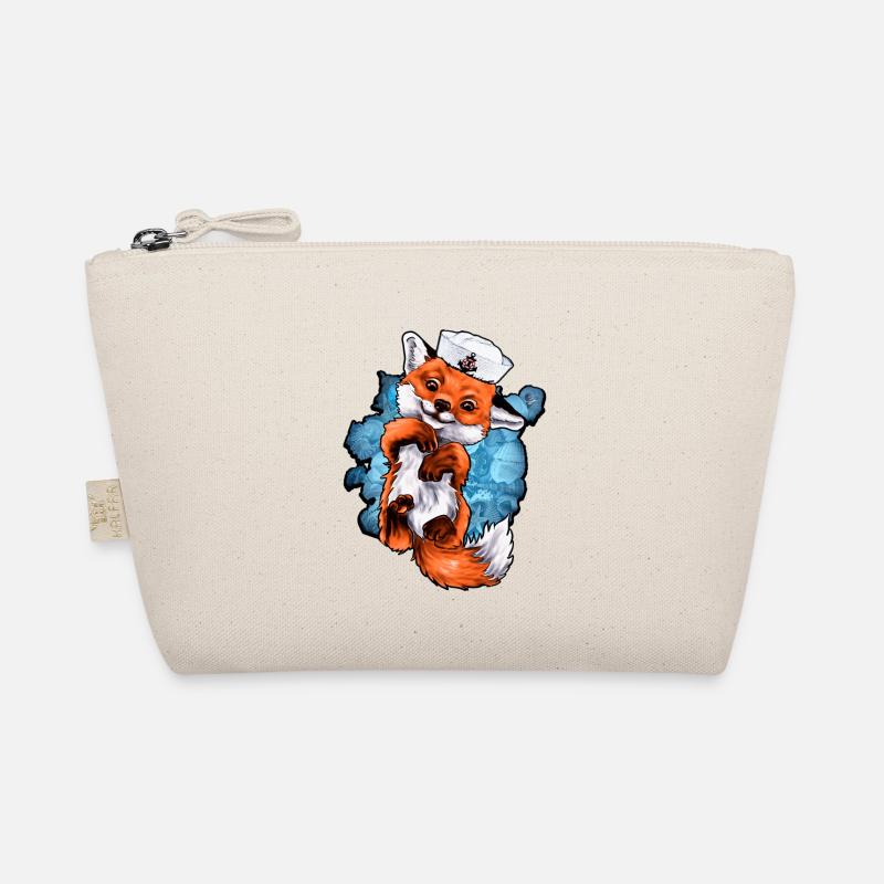Maritimer Fuchs Illustration | Yolo-Artwork Bio-Täschchen