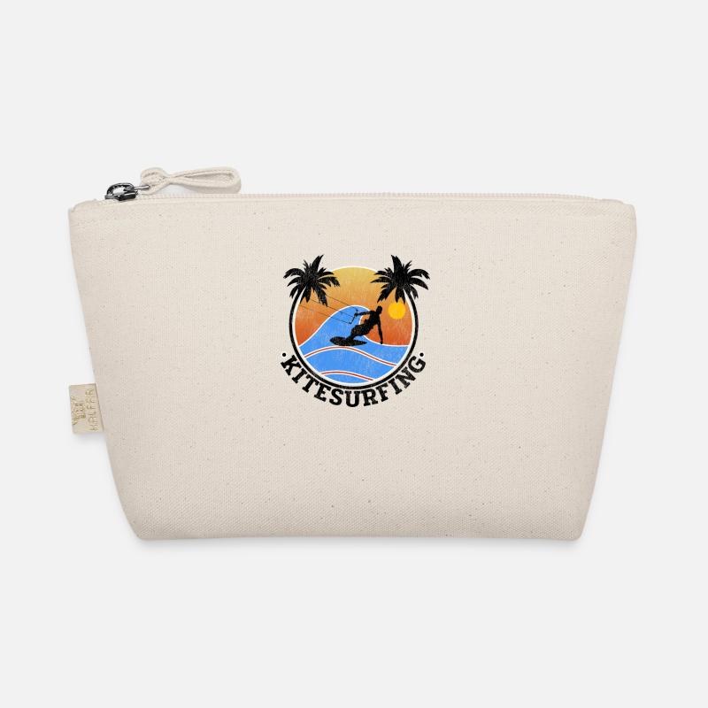 Kitesurfing Geschenk Kitesurfen Kite Surfen Kiter - Bio-Täschchen - Natur