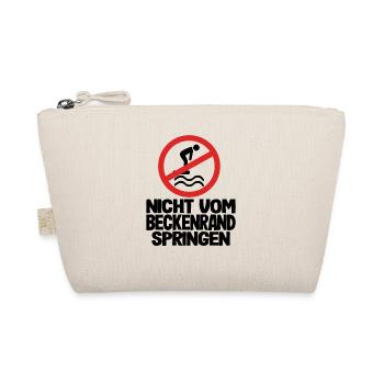Bademeister Nicht vom Beckenrand springen Spruch - Bio-Täschchen - Natur - Vorne