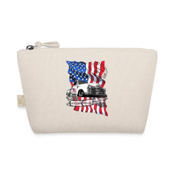 Custom vintage classic truck 1950 USA flag - Organic Pouch - nature - Front