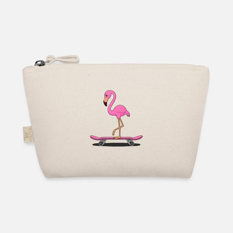 flamingo skater - Bio-Täschchen - Natur