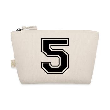5 number rugby football - Organic Pouch - nature - Front