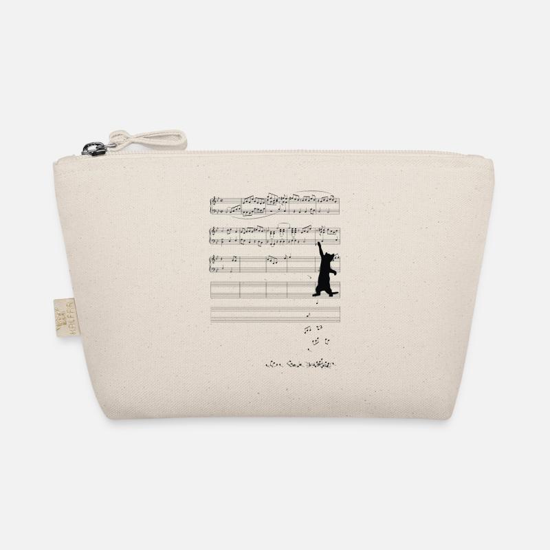 Musical notes with cats Organic Pouch
