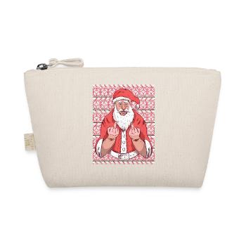 Ugly Christmas sweater Santa Claus - Organic Pouch - nature - Front