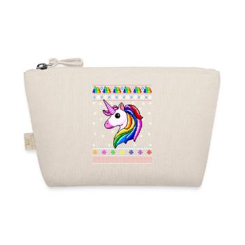 Unicorn Christmas - Organic Pouch - nature - Front