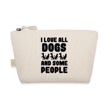 I love all dogs and some people, dogs * - Organic Pouch - nature - Front
