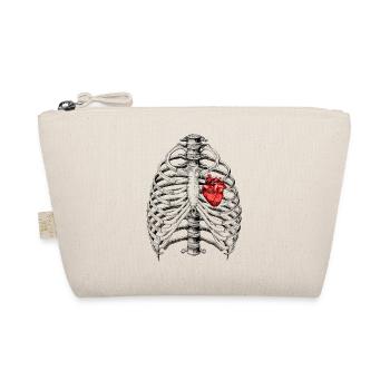 Anatomie Skelett Brustkorb mit Herz - Bio-Täschchen - Natur - Vorne