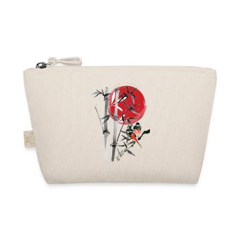 Bamboo row in the red moon - Organic Pouch - nature - Front
