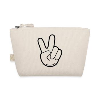 peace hand - Bio-Täschchen - Natur - Vorne