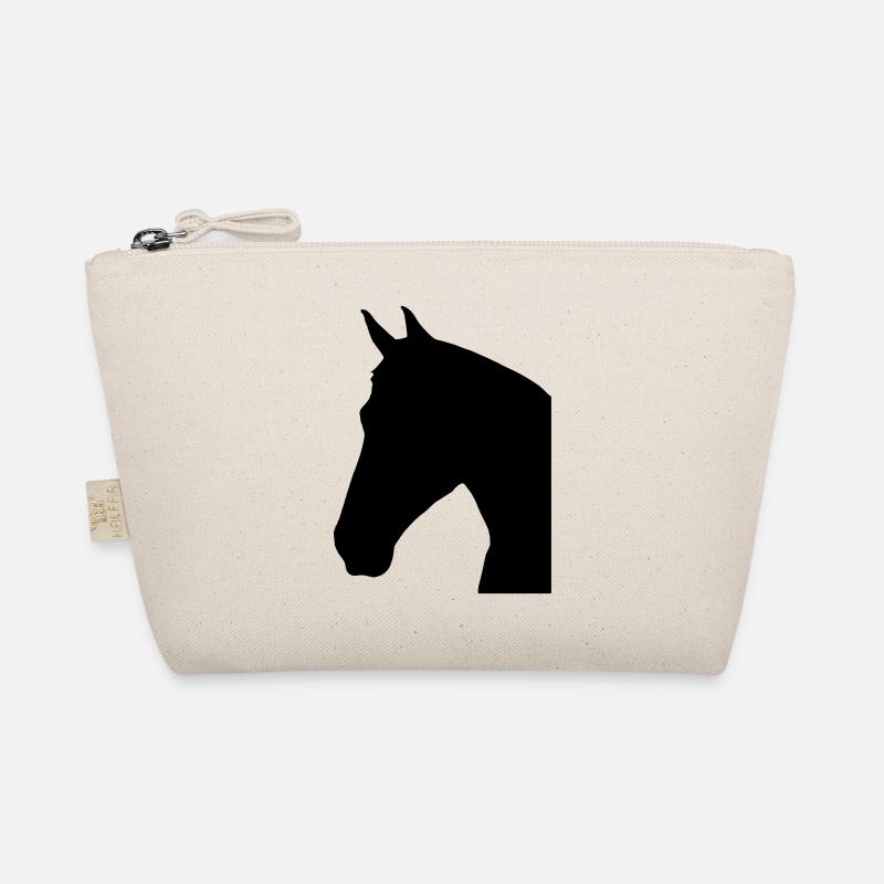Horse head SMILE - Organic Pouch - nature