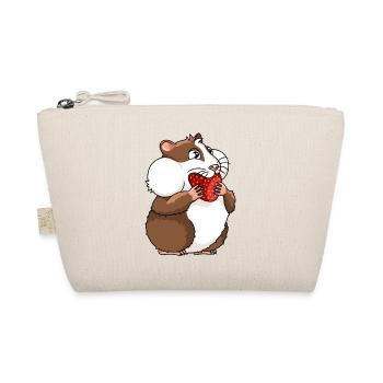 Thick guinea pig with strawberry - Organic Pouch - nature - Front
